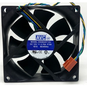 AVC DS08025T12U 12V 0.7A 8.4W 4wires Cooling Fan